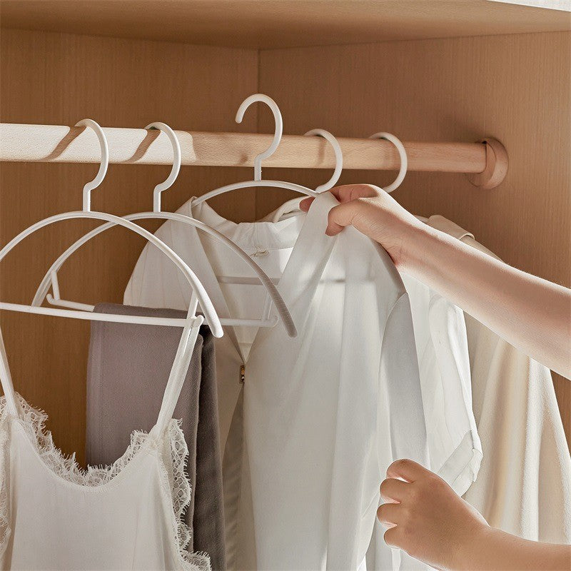 Japanese Minimalist Wide-Shoulder Non-Mark Hanger for Home Use – Anti-Slip, Anti-Deformation Clothes Organizer for Wardrobe Storage